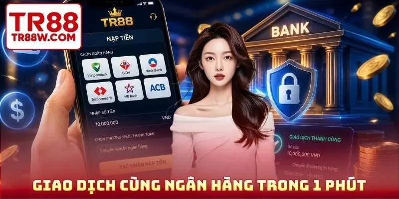 Giao dịch cùng ngân hàng trong 1 phút